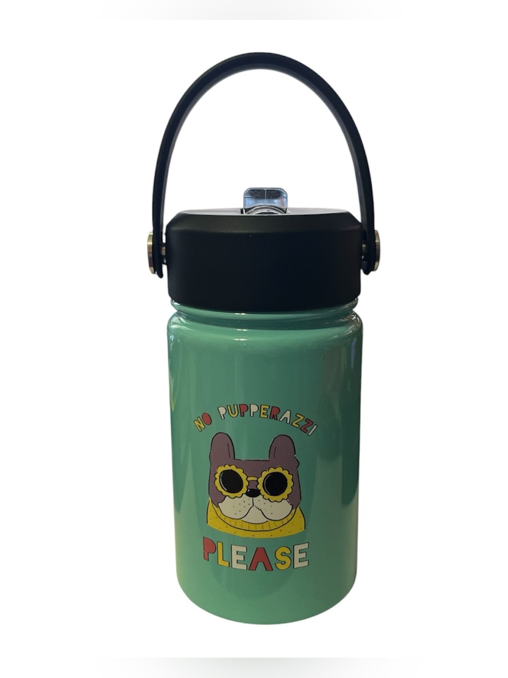 Bella Bug “No Pupperazzi Please” 12 oz Stainless Steel Water Bottle